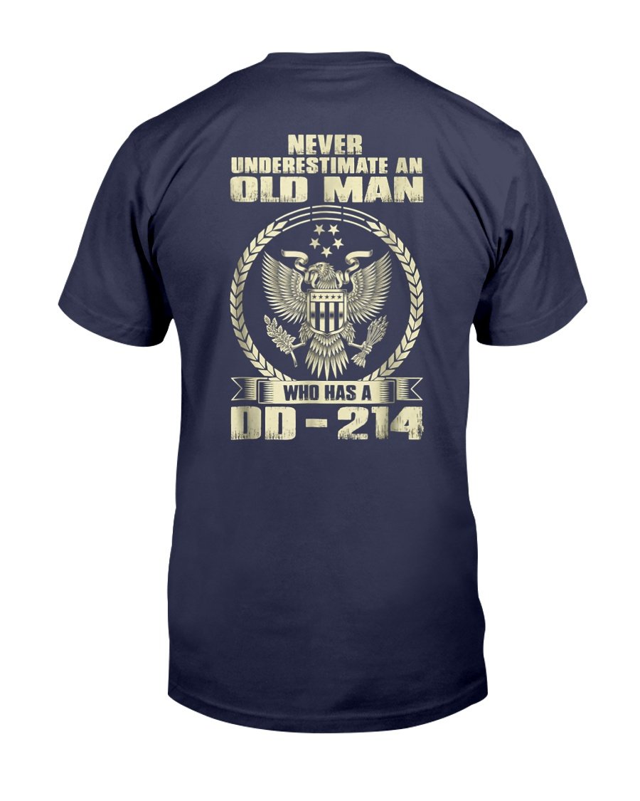 Never Underestimate An Old Man Who Has A DD-214 Veteran T-Shirt 1&nbsp;