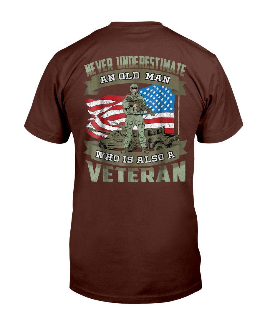 Never Underestimate an Old Man Who Is Also A Veteran T-Shirt 3 » Cool Gifts for You - Mfamilygift Never Underestimate an Old Man Who Is Also A Veteran T-Shirt 3
