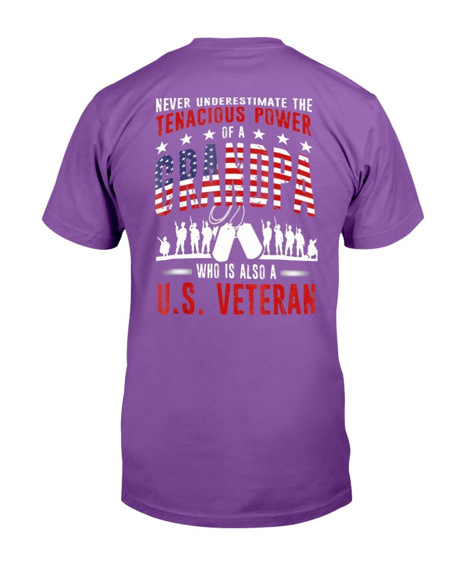 Never Underestimate The Tenacious Power Of A Grandpa Who Is Also A U.S. Veteran T-Shirt 4 » Cool Gifts for You - Mfamilygift Never Underestimate The Tenacious Power Of A Grandpa Who Is Also A U.S. Veteran T-Shirt 4