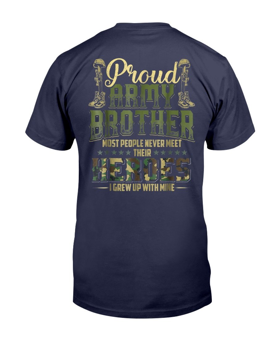 Proud Army Brother Shirt Patriotic Military Veteran T-Shirt 1&nbsp;