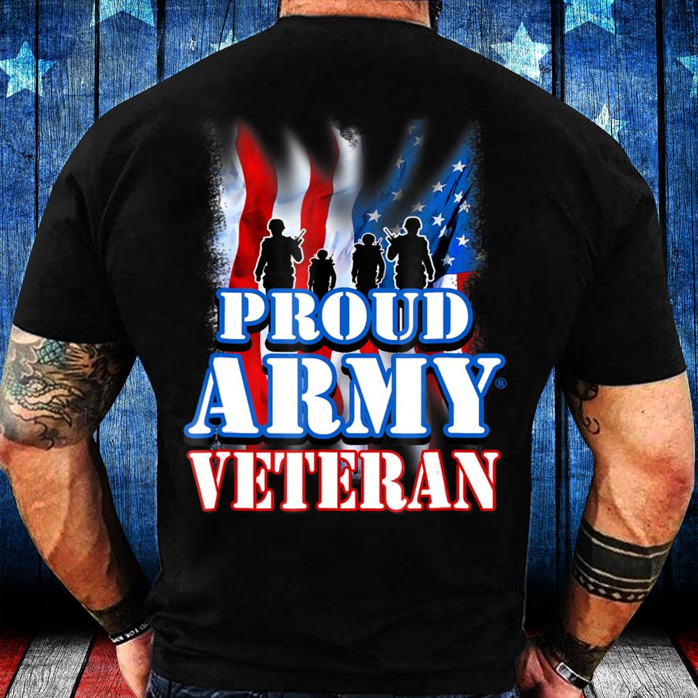 Proud Army Veteran Shirt Patriotic USA Flag T-Shirt Proud Army Veteran Shirt Patriotic USA Flag T-Shirt
