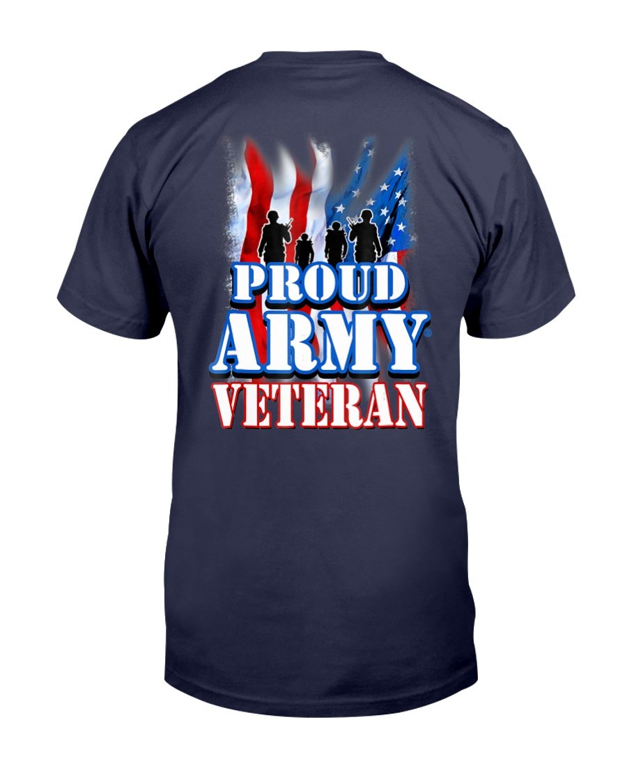 Proud Army Veteran Shirt Patriotic USA Flag T-Shirt 1&nbsp;