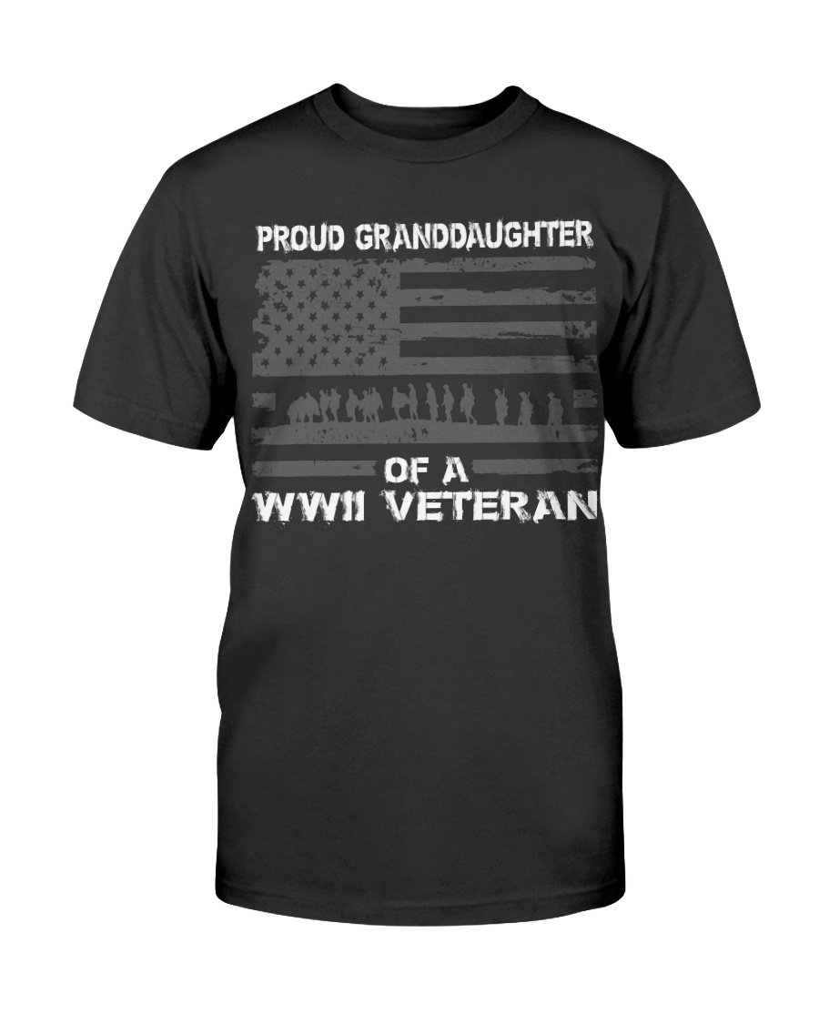 Veterans Shirt, Proud Granddaughter Of A WWII Veteran 2, Gift For Granddaughter Unisex T-Shirt 1&nbsp;