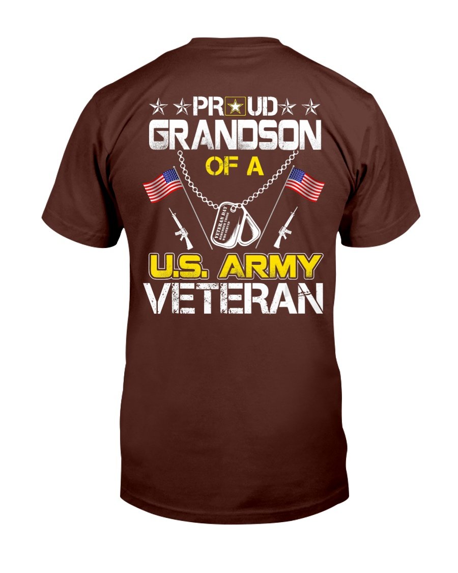 Proud Grandson Of A U.s. Army Veteran, Veterans Day T-Shirt 1&nbsp;