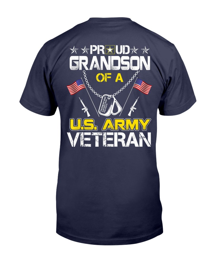 Proud Grandson Of A U.s. Army Veteran, Veterans Day T-Shirt 3 » Cool Gifts for You - Mfamilygift Proud Grandson Of A U.s. Army Veteran, Veterans Day T-Shirt 3