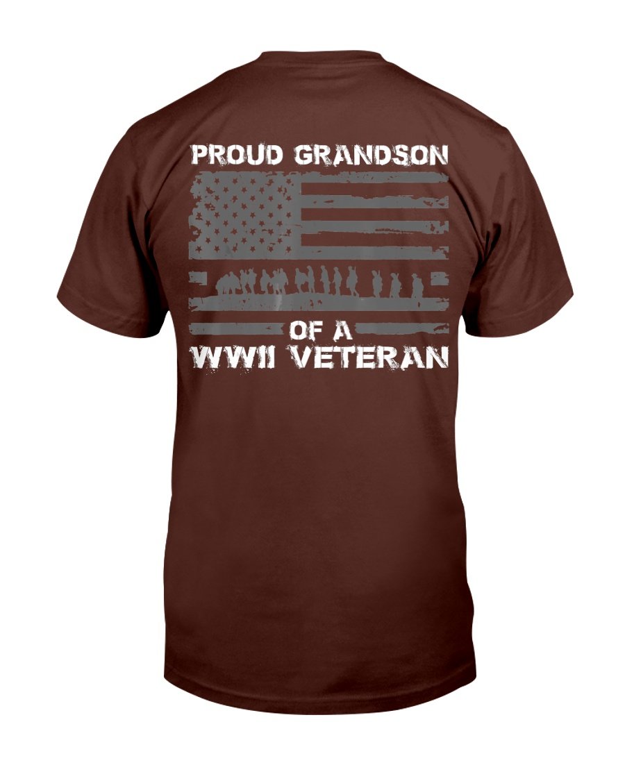 Proud Grandson Of A WWII Veteran T-Shirt 10 » Cool Gifts for You - Mfamilygift Proud Grandson Of A WWII Veteran T-Shirt 10