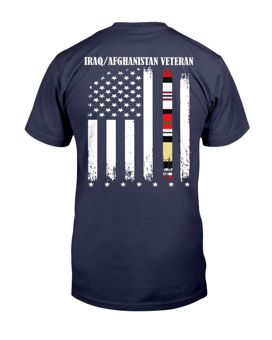 Proud Iraq Afghanistan Veteran Flag T-Shirt 1