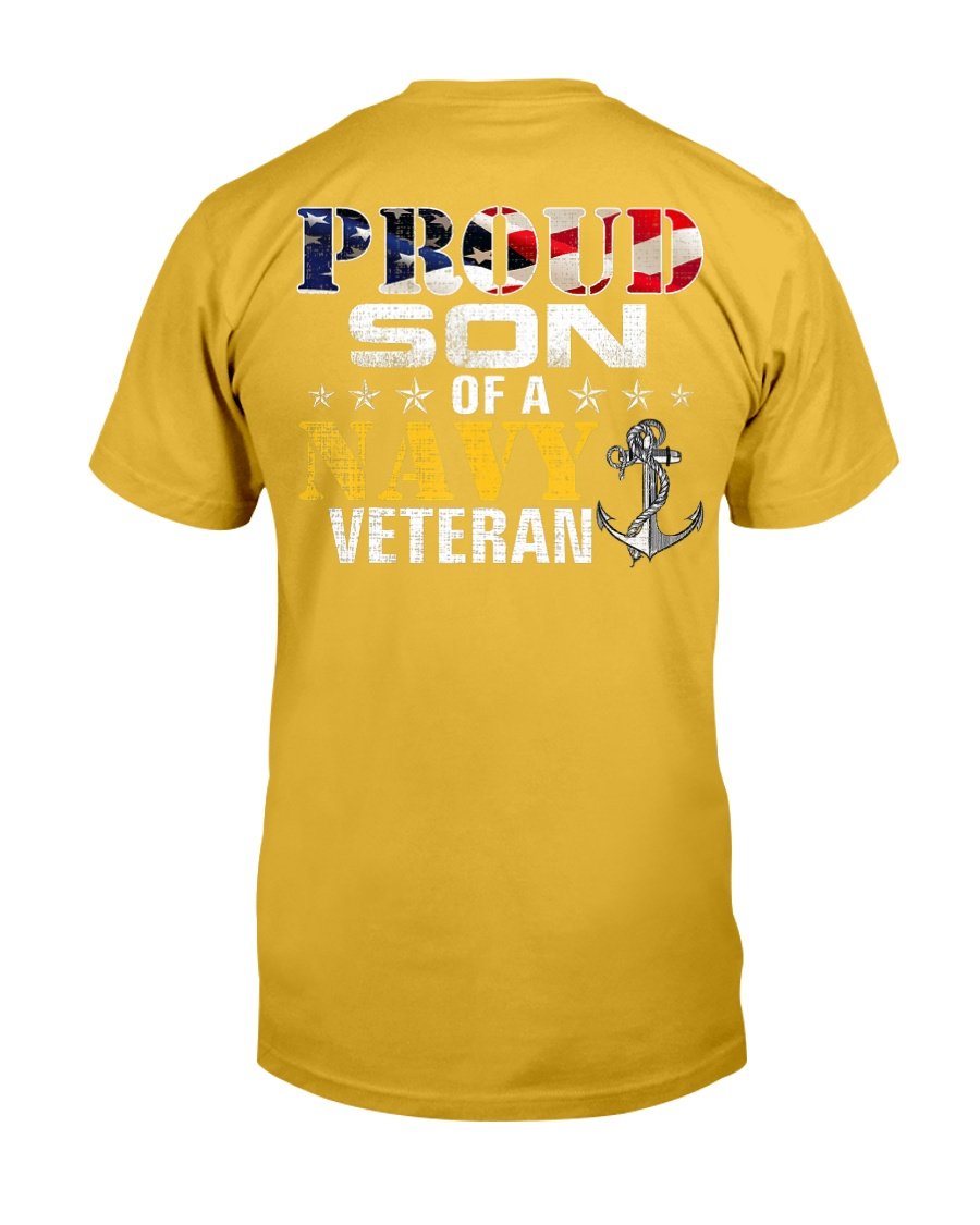 Proud Son Of A Navy Veteran American Flag Military T-Shirt 2 » Cool Gifts for You - Mfamilygift Proud Son Of A Navy Veteran American Flag Military T-Shirt 2