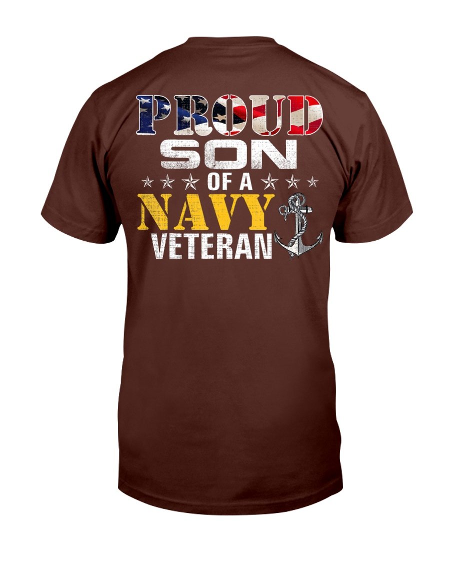 Proud Son Of A Navy Veteran American Flag Military T-Shirt 3 » Cool Gifts for You - Mfamilygift Proud Son Of A Navy Veteran American Flag Military T-Shirt 3