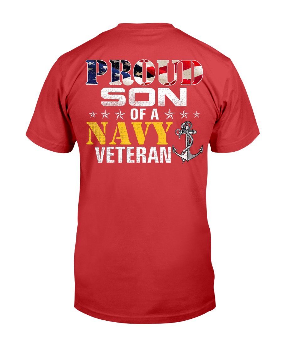Proud Son Of A Navy Veteran American Flag Military T-Shirt 4 » Cool Gifts for You - Mfamilygift Proud Son Of A Navy Veteran American Flag Military T-Shirt 4
