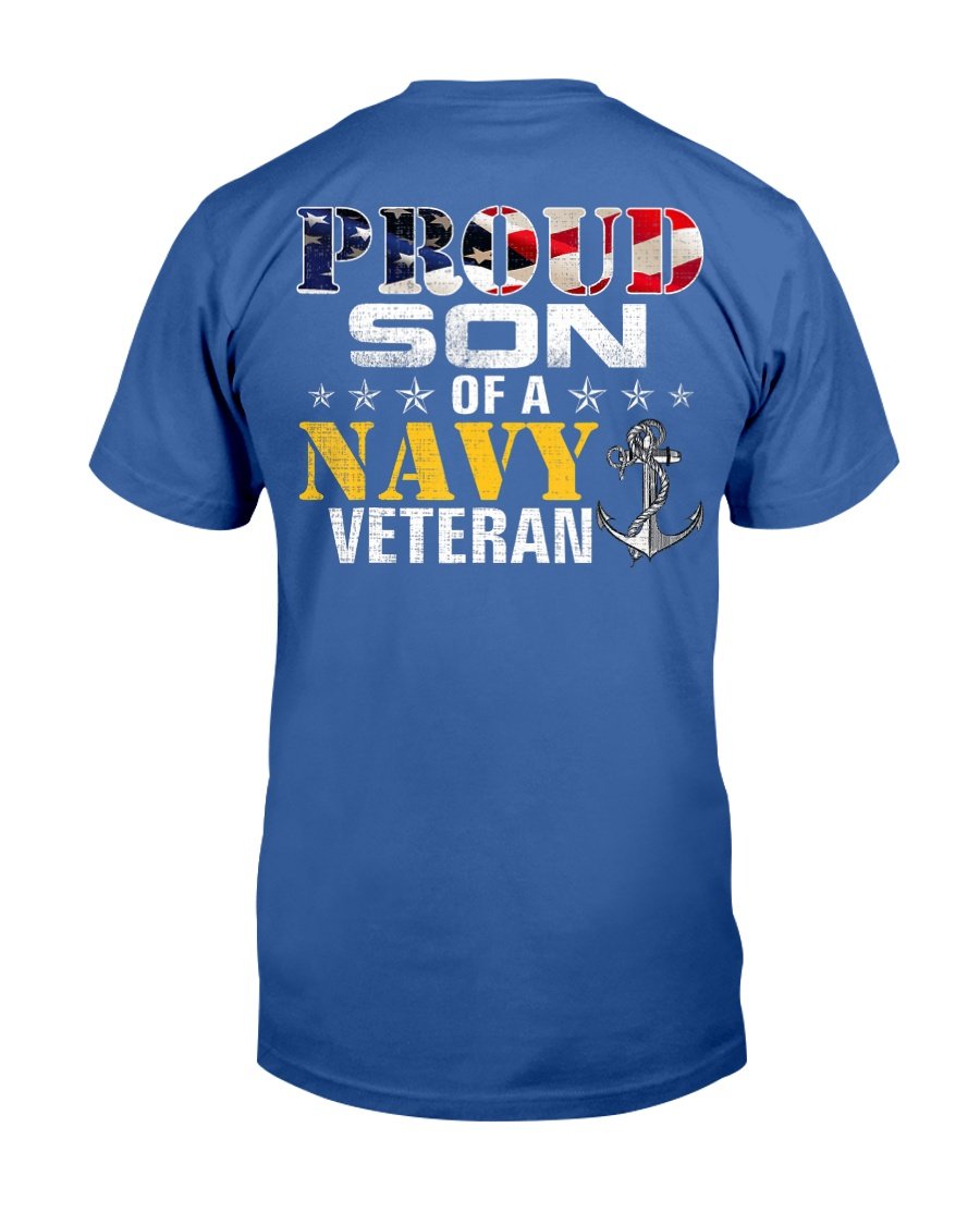 Proud Son Of A Navy Veteran American Flag Military T-Shirt 5 » Cool Gifts for You - Mfamilygift Proud Son Of A Navy Veteran American Flag Military T-Shirt 5