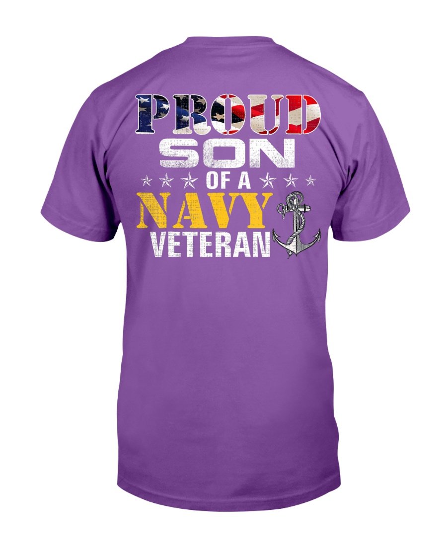 Proud Son Of A Navy Veteran American Flag Military T-Shirt 7 » Cool Gifts for You - Mfamilygift Proud Son Of A Navy Veteran American Flag Military T-Shirt 7
