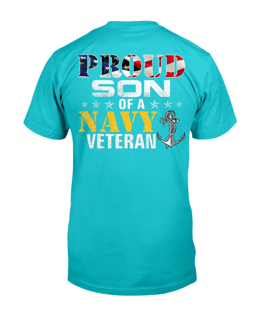 Proud Son Of A Navy Veteran American Flag Military T-Shirt 9 » Cool Gifts for You - Mfamilygift Proud Son Of A Navy Veteran American Flag Military T-Shirt 9
