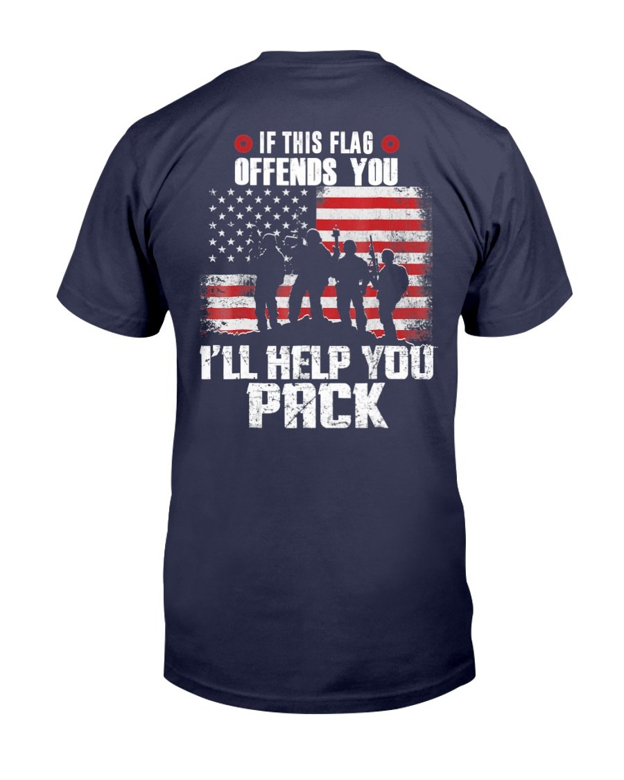 Proud Veteran American Shirt Gifts If This Flag Offends You T-Shirt 1&nbsp;