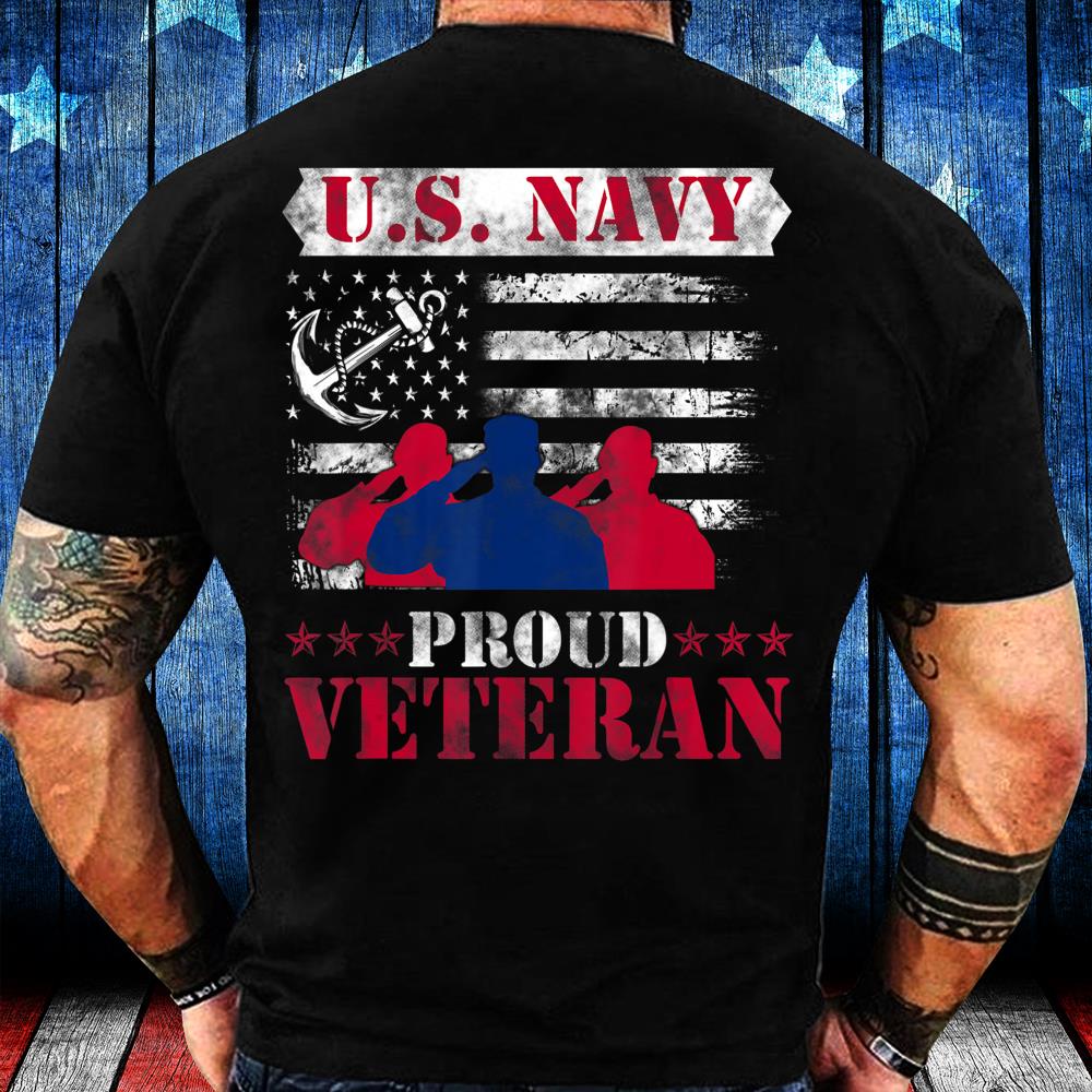 Proud Veteran US Navy Patriotic T-Shirt Proud Veteran US Navy Patriotic T-Shirt