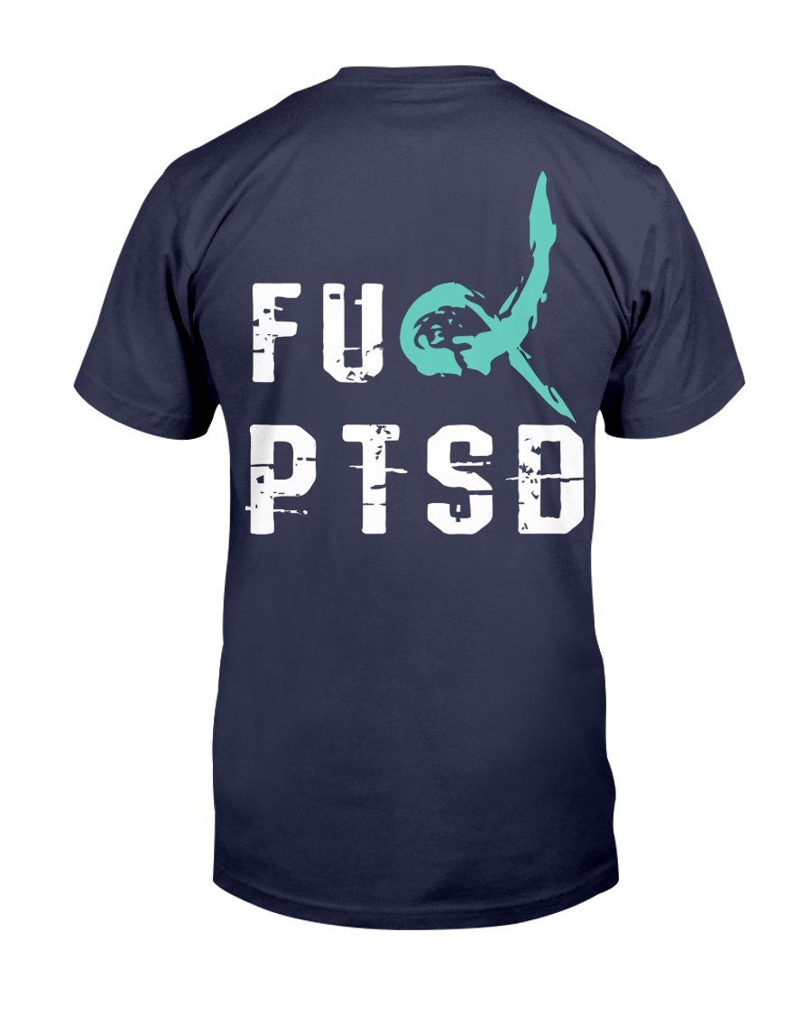 PTSD Veteran Shirt PTSD Awareness Ribbon T-Shirt 1&nbsp;