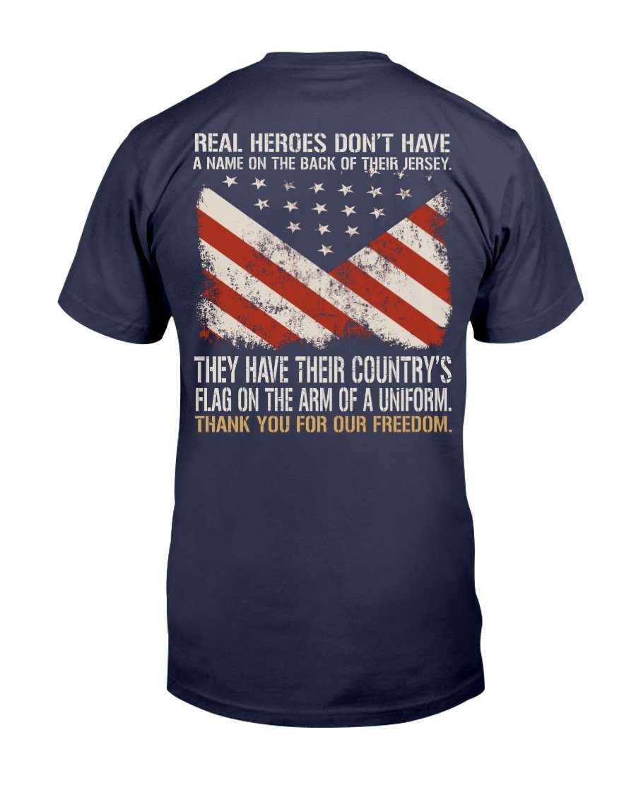 Real Heroes Dont Have A Name On The Back Of Their Jersey T-Shirt 1 » Cool Gifts for You - Mfamilygift Real Heroes Dont Have A Name On The Back Of Their Jersey T-Shirt 1