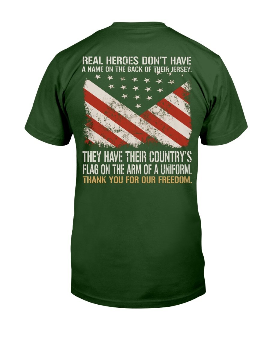 Real Heroes Dont Have A Name On The Back Of Their Jersey T-Shirt 2 » Cool Gifts for You - Mfamilygift Real Heroes Dont Have A Name On The Back Of Their Jersey T-Shirt 2