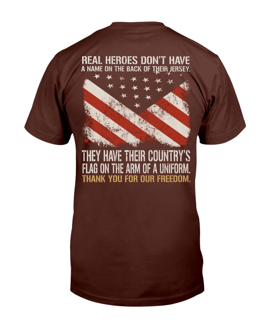Real Heroes Dont Have A Name On The Back Of Their Jersey T-Shirt 3 » Cool Gifts for You - Mfamilygift Real Heroes Dont Have A Name On The Back Of Their Jersey T-Shirt 3