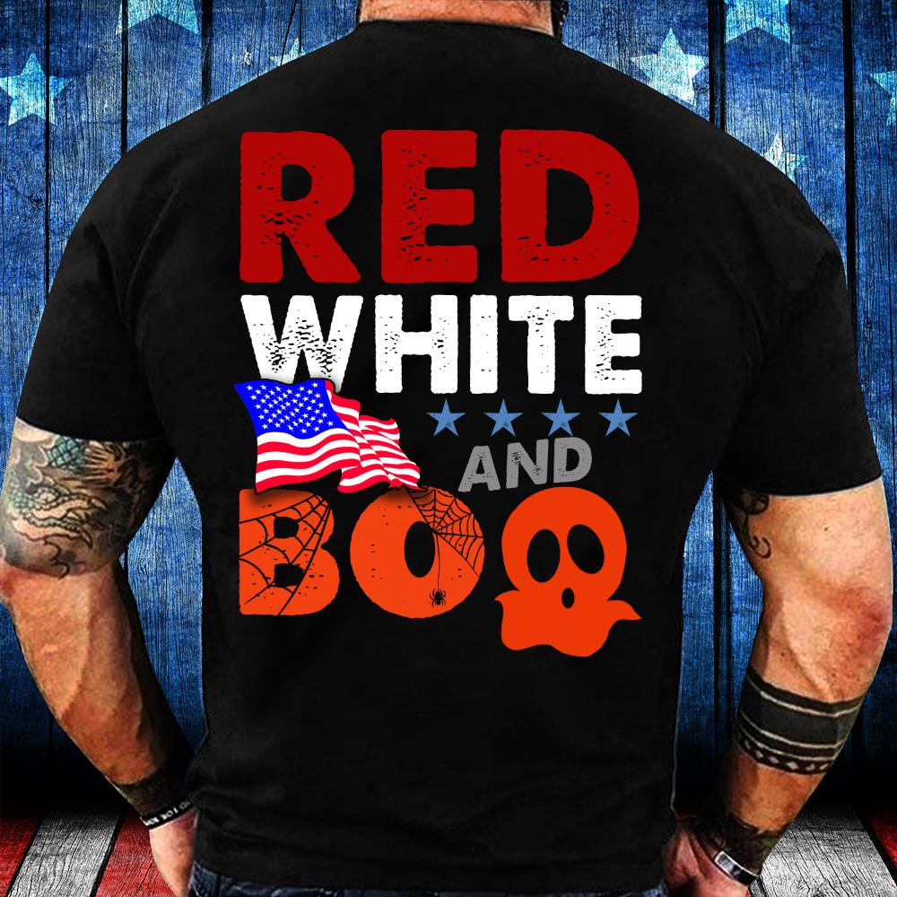Red White And Boo, Great Gift For Halloween T-Shirt