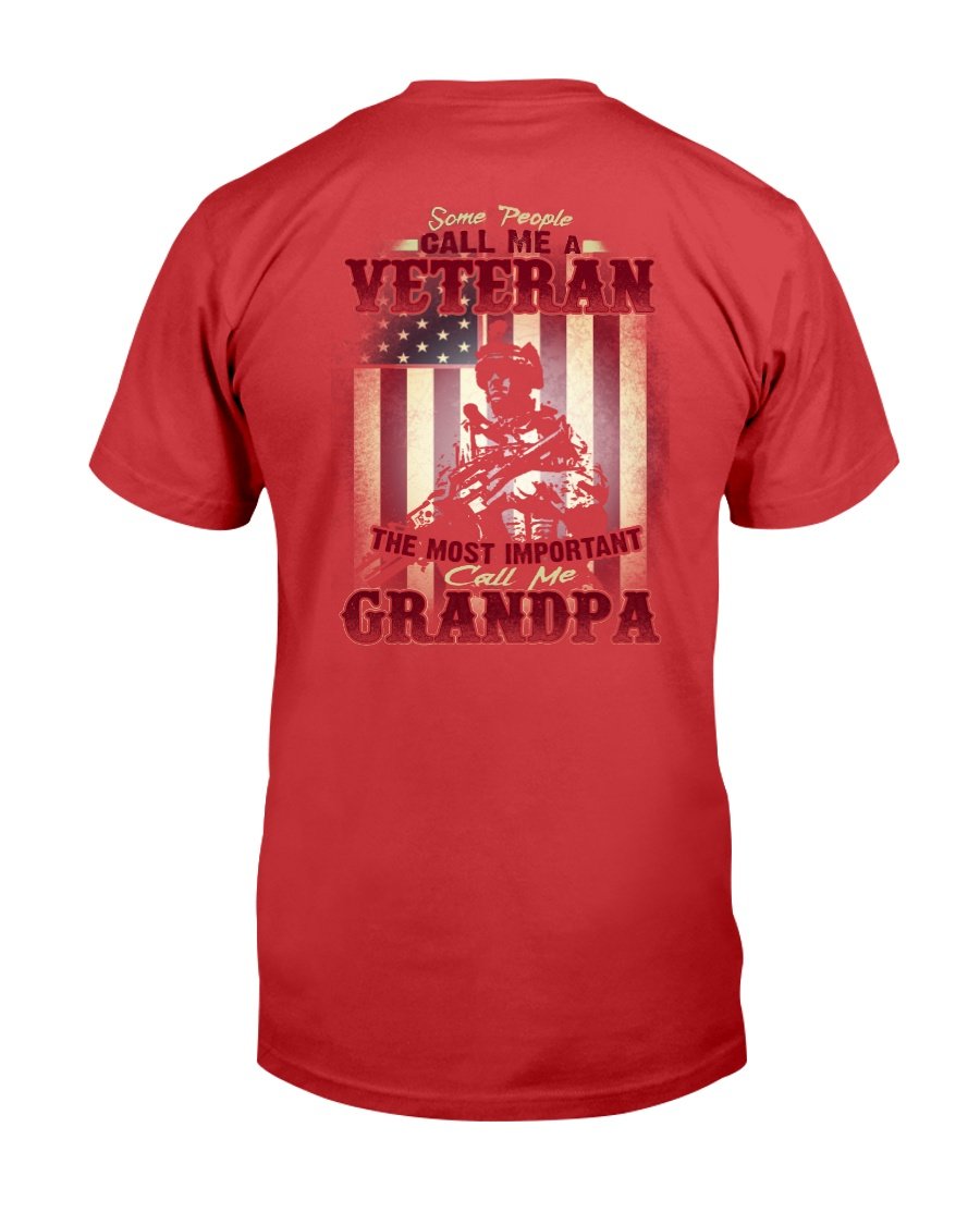 Some People Call Me A Veteran The Most Important Call Me Grandpa T-Shirt 9 » Cool Gifts for You - Mfamilygift Some People Call Me A Veteran The Most Important Call Me Grandpa T-Shirt 9