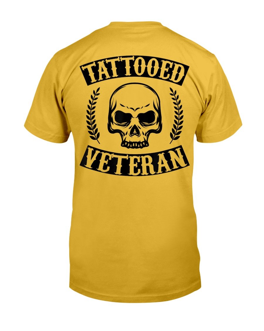 Tattooed Veteran Black Tribal Tattoo Gun Gift T-Shirt 4 » Cool Gifts for You - Mfamilygift Tattooed Veteran Black Tribal Tattoo Gun Gift T-Shirt 4