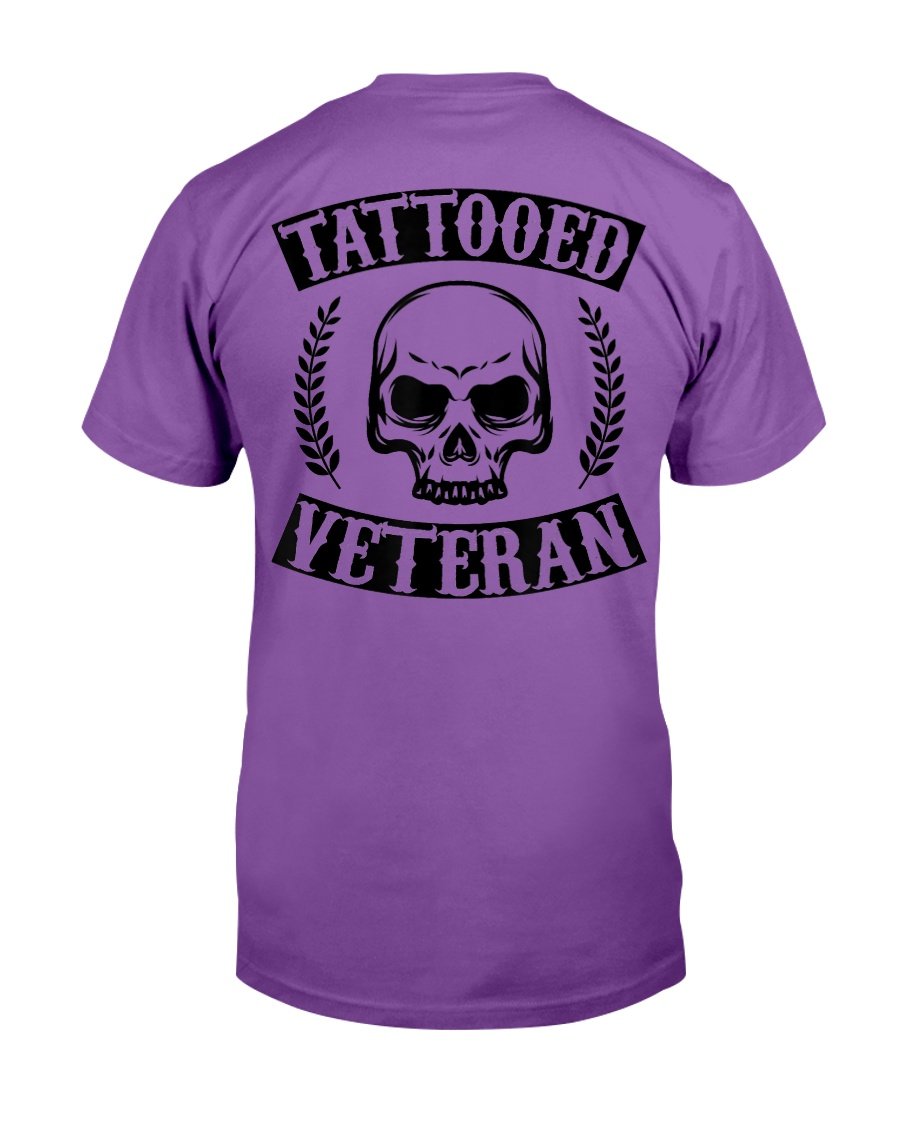 Tattooed Veteran Black Tribal Tattoo Gun Gift T-Shirt 6 » Cool Gifts for You - Mfamilygift Tattooed Veteran Black Tribal Tattoo Gun Gift T-Shirt 6