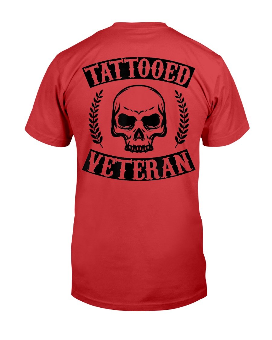 Tattooed Veteran Black Tribal Tattoo Gun Gift T-Shirt 7 » Cool Gifts for You - Mfamilygift Tattooed Veteran Black Tribal Tattoo Gun Gift T-Shirt 7