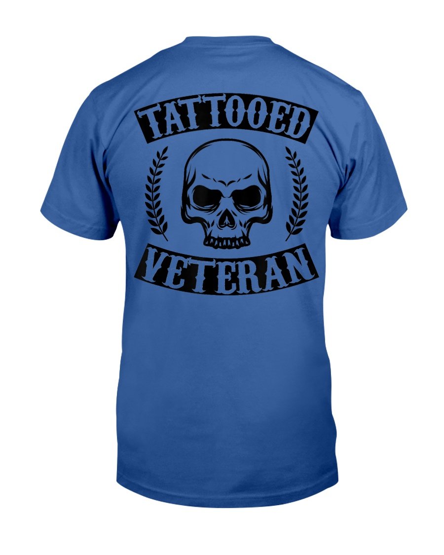 Tattooed Veteran Black Tribal Tattoo Gun Gift T-Shirt 8 » Cool Gifts for You - Mfamilygift Tattooed Veteran Black Tribal Tattoo Gun Gift T-Shirt 8