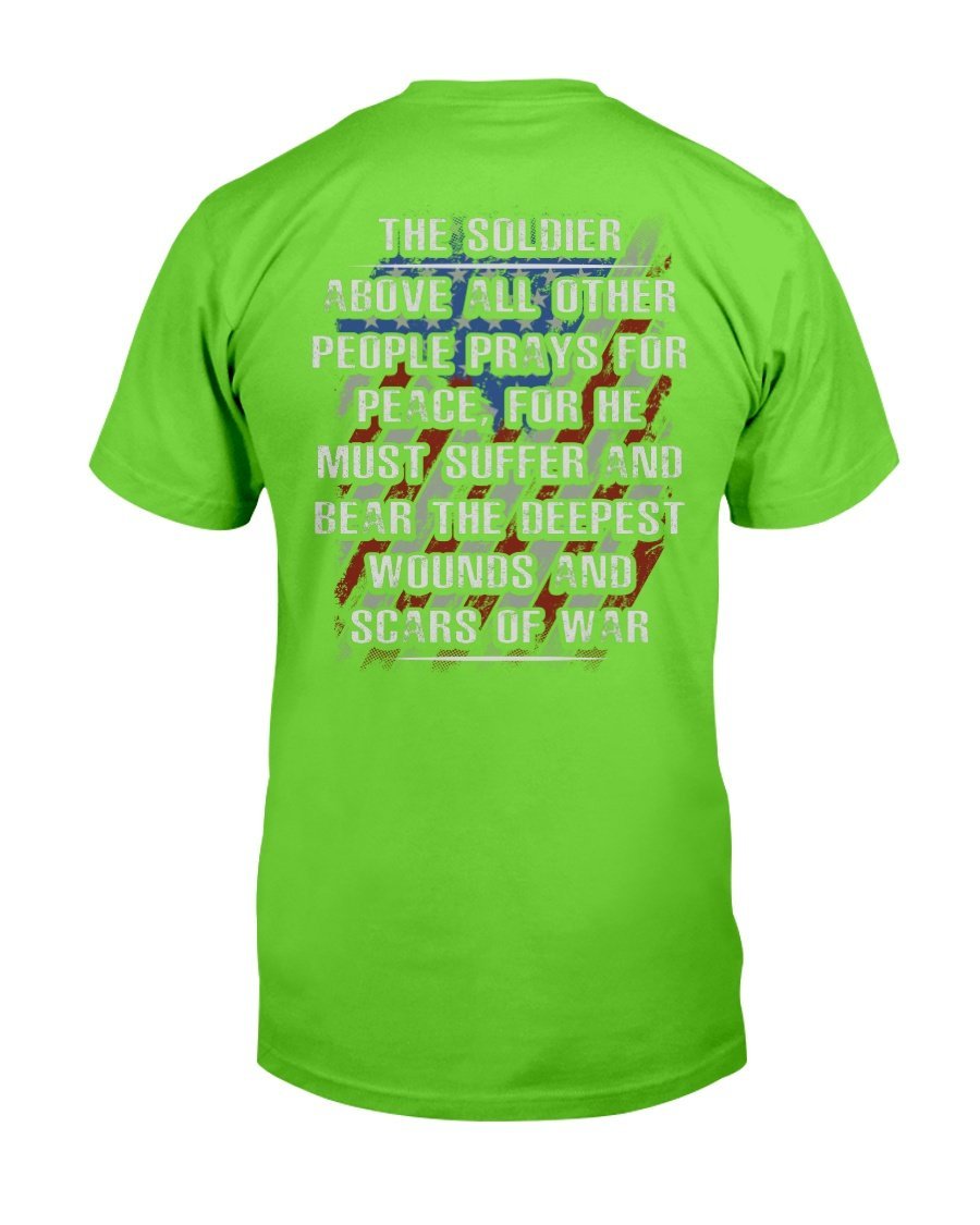 Veterans Shirt - The Soldier Above All Other People Prays For Peace T-Shirt 2 » Cool Gifts for You - Mfamilygift Veterans Shirt - The Soldier Above All Other People Prays For Peace T-Shirt 2