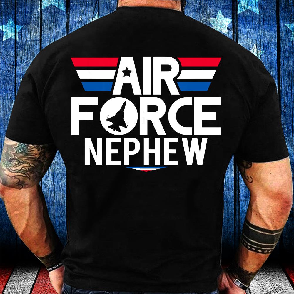 Us Air Force Proud Nephew Veterans American Flag Gift T-Shirt