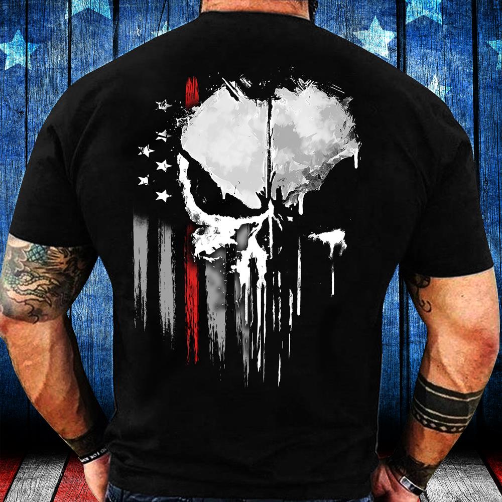 Vert Skull Thin Red Line T-Shirt