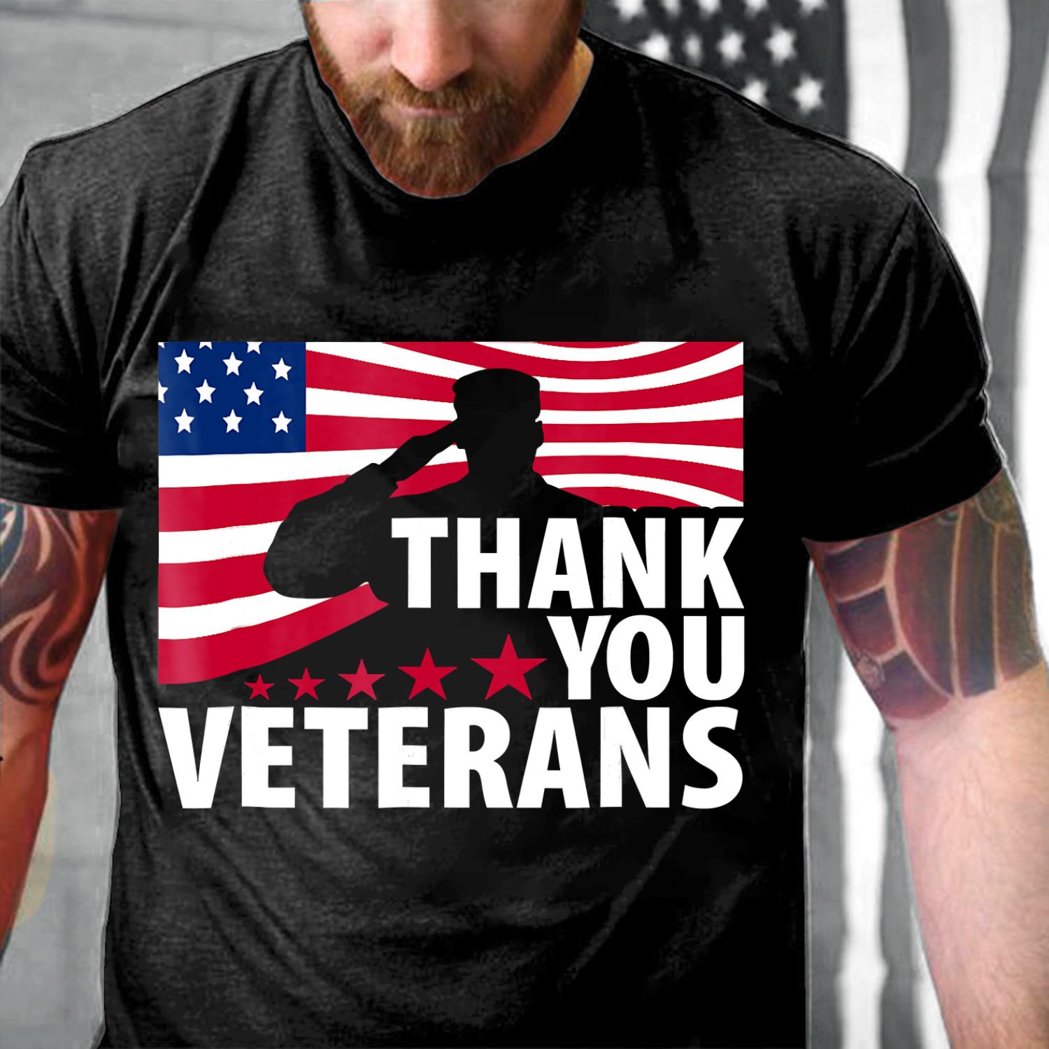 Veteran's Day - Thank You Veterans USA Flag T-Shirt Veteran's Day - Thank You Veterans USA Flag T-Shirt