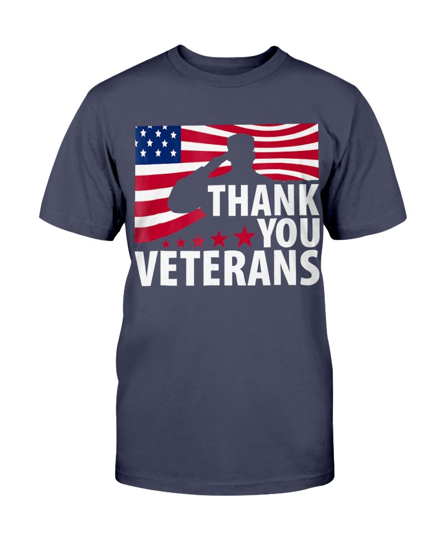 Veterans Day - Thank You Veterans USA Flag T-Shirt 1&nbsp;