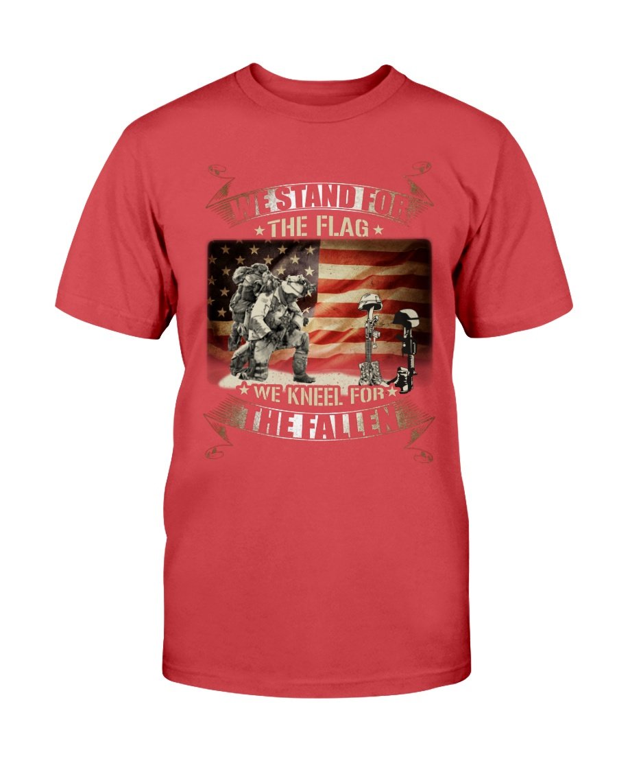 We Stand For The Flag We Kneel For The Fallen T-Shirt 2 » Cool Gifts for You - Mfamilygift We Stand For The Flag We Kneel For The Fallen T-Shirt 2