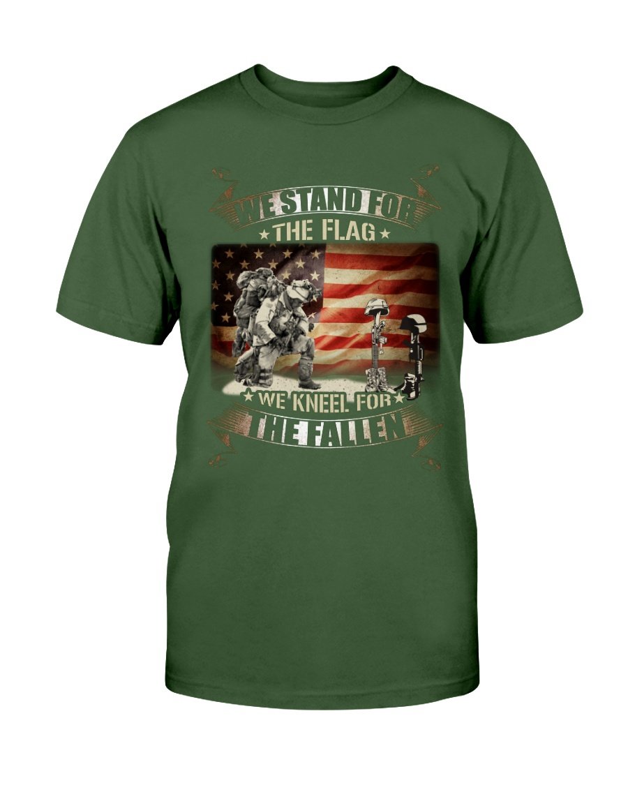 We Stand For The Flag We Kneel For The Fallen T-Shirt 3 » Cool Gifts for You - Mfamilygift We Stand For The Flag We Kneel For The Fallen T-Shirt 3