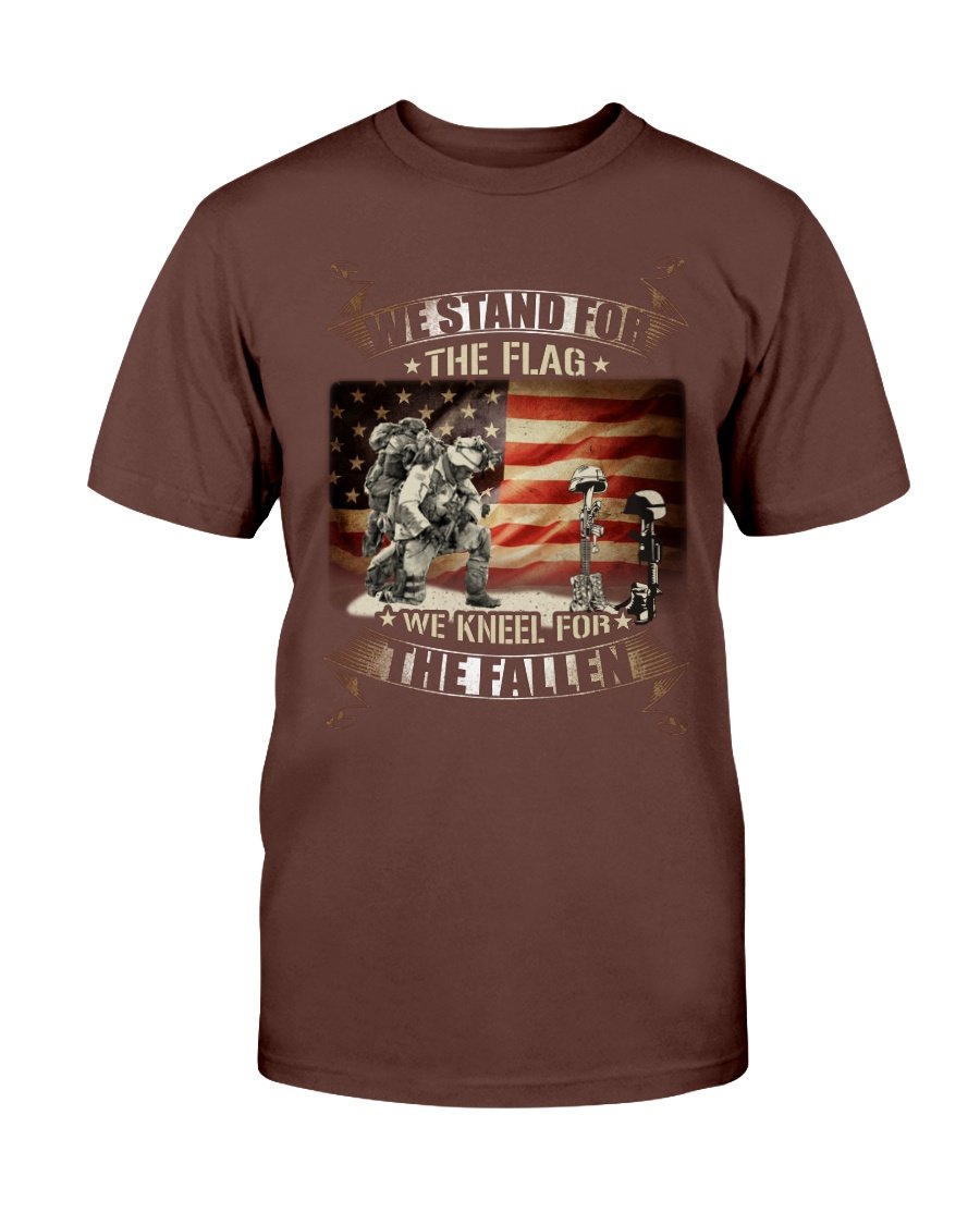 We Stand For The Flag We Kneel For The Fallen T-Shirt 4 » Cool Gifts for You - Mfamilygift We Stand For The Flag We Kneel For The Fallen T-Shirt 4