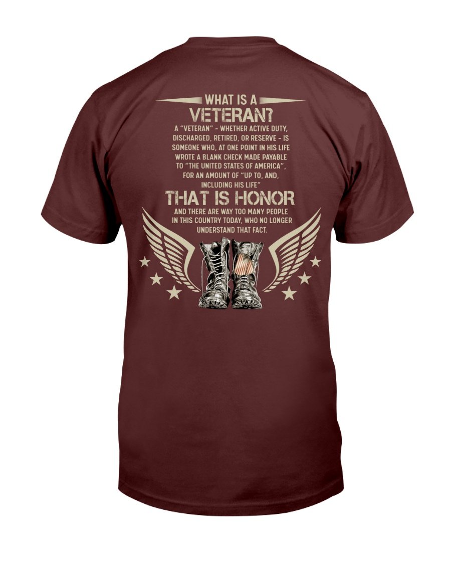 What Is A Veteran? That Is Honor And There Are Way Too Many People T-Shirt 1&nbsp;