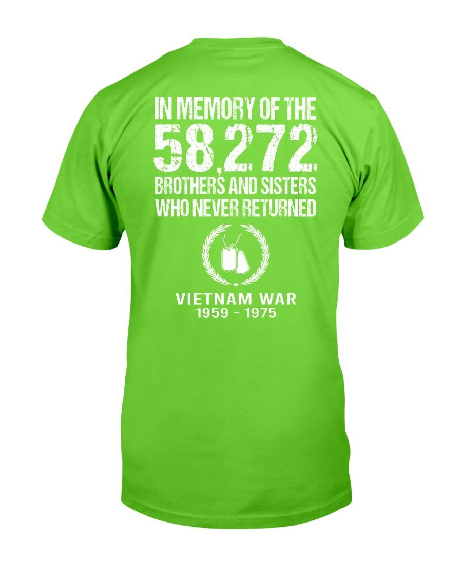 Vietnam Veteran In Memory Of The 58272 Brothers And Sisters Who Never Returned T-Shirt 7 » Cool Gifts for You - Mfamilygift Vietnam Veteran In Memory Of The 58272 Brothers And Sisters Who Never Returned T-Shirt 7