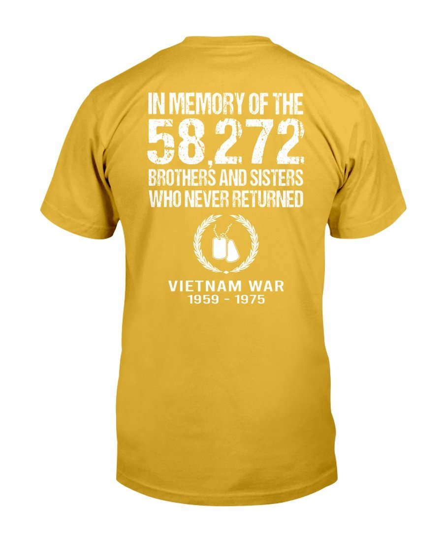 Vietnam Veteran In Memory Of The 58272 Brothers And Sisters Who Never Returned T-Shirt 8 » Cool Gifts for You - Mfamilygift Vietnam Veteran In Memory Of The 58272 Brothers And Sisters Who Never Returned T-Shirt 8