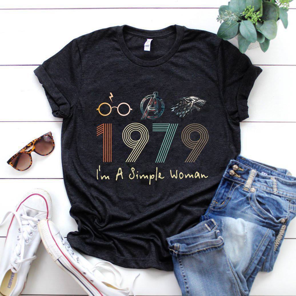 Vintage 1979, I'm A Simple Woman, Birthday Gifts Idea, Gift For Her For Him Unisex T-Shirt KM0804 Vintage 1979, I'm A Simple Woman, Birthday Gifts Idea, Gift For Her For Him Unisex T-Shirt KM0804