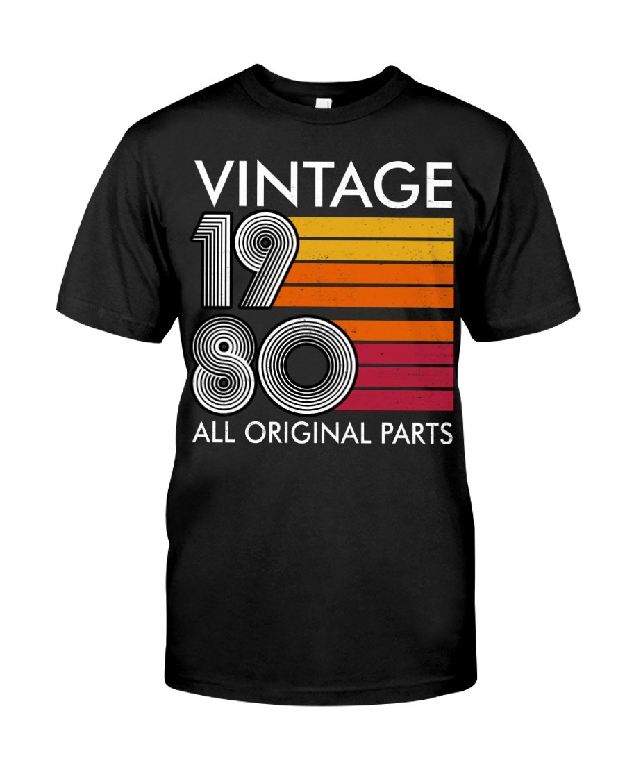 Vintage 1980, 41st Birthday Gifts For Him For Her, Birthday Unisex T-Shirt KM0704