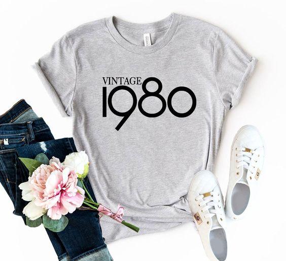Vintage 1980 Birtday T-Shirt