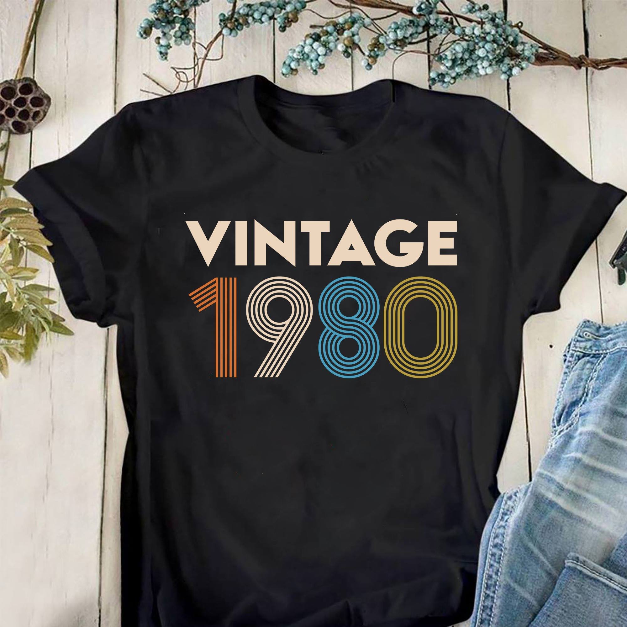 Vintage 1980 Birthday T-Shirt