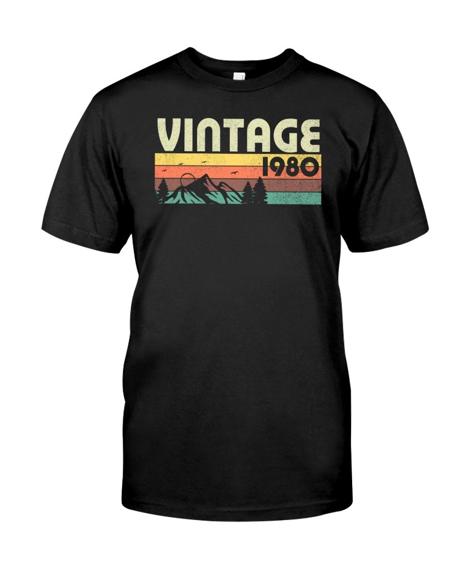 Vintage 1980 V3, 41st Birthday Gifts For Him For Her, Birthday Unisex T-Shirt KM0704