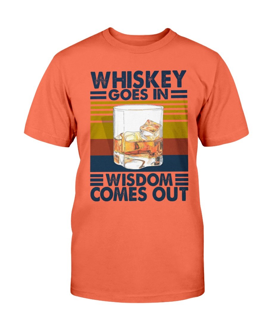 Whiskey Goes In Wisdom Comes Out Vintage T-Shirt, Whiskey Lover Shirt 1 » Cool Gifts for You - Mfamilygift Whiskey Goes In Wisdom Comes Out Vintage T-Shirt, Whiskey Lover Shirt 1