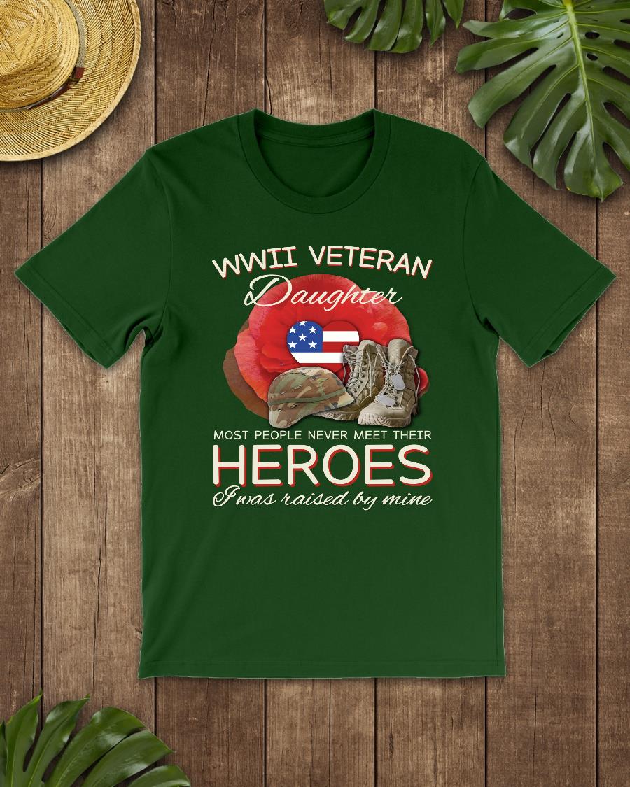 WWII Veteran Daughter Most People Never Meet Their Heroes ATM-USVET56 T-Shirt WWII Veteran Daughter Most People Never Meet Their Heroes ATM-USVET56 T-Shirt