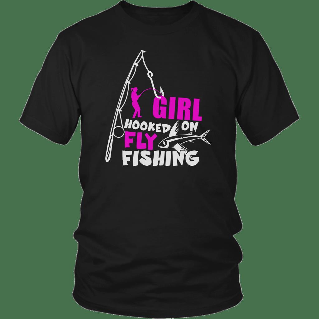 Girl Hooked On Fly Fishing Shirt ? Fishing Gift Gsge
