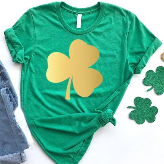 Gold shamrock 4 leaf clover st patricks day shirt ? GST Gold shamrock 4 leaf clover st patricks day shirt ? GST