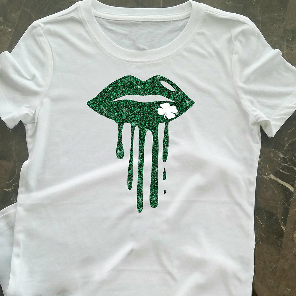 Green dripping lips saint patrick?s day shirts ? GST Green dripping lips saint patrick?s day shirts ? GST